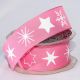 Wire Edge Modern Stars 1.375 inch 20 yards Rose