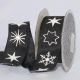 Wire Edge Modern Stars 1.375 inch 20 yards Black