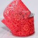 Wire Edge Sheer Baripadar 2.75 in 20 yards Scarlet/Gold