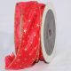 Wire Edge Plump Stars 1.5 inch 27 yards Gold/Red