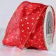 Wire Edge Plump Stars 2.5 inch 27 yards Gold/Red