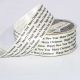 Satin Print Merry...Happy..  1.5 inch 27 yards Ivory