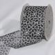 Cut Edge Sheer Print Flowers 2.5 inch 55 yards Black