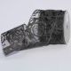Wire Edge Sheer Print Roses 3 inch 20 yards Black on Black