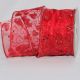 Wired Sheer Love Glitter Hearts 2.5 inch 27 yards Red