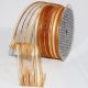 French Wired Elegant Sheer Stripes 1.5 in 33 yard Gold/Amber