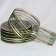 French Wired Elegant Sheer Stripes 1.5 in 33 yard Gold/Hunter