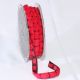 Woven Edge Chenille Blocks 3/8 inch 10 yards Red