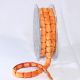Woven Edge Chenille Blocks 3/8 inch 10 yards Orange