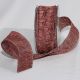 Wire Edge Silky 1.5 in 22 yd Burgundy