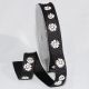 Woven Edge Grosgrain Flowers 5/8 in 22 yd Black