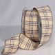 Wire Edge Fine Plaid 1.5 inch 25 yards Ivory