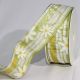 Wired Taffeta Check With Print 1.5 Inch 22 Yards Green