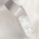 Printed Satin Snow Crystals Ribbon SilverGrey/White 1 inch by 18 yards