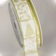 French Wire Edge Holiday Print Ribbon Pale Green/White 1 inch by 18 yards