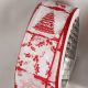 French Wire Edge Holiday Print Ribbon Red/White 1.5 inch by 18 yards