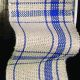 Wired Checked Linen 1 5/8 inch 17 yards Blue