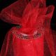 Designer Glitter Tulle 3 inch 55 yards Ruby