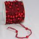 Narrow Organdy with Pearls 3/8 Inch 27 Yards  Burgundy
