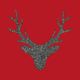 Stag Head Red Lunch Napkin