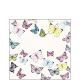Butterfly White Cocktail Napkin