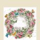 Wreath Of Flowers Cocktail Napkin