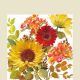 Sunny Flowers Cream Cocktail Napkin