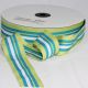 Striped Woven Grosgrain 1.5 In 55 Yard Green/blue/white