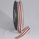Striped Woven Grosgrain 1 inch 55 yard White/Brown/Pink