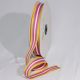 Striped 1 Inch 55 Yard Yellow/Blue/Pink/White  Woven Grosgrain