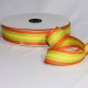 Striped 1 3/8 Inch 55 Yard Orange/Lime/Yellow Woven Grosgrain