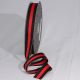 Striped 1 inch 55 yards Black/Red Woven Grosgrain