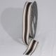 Striped 1 3/8 inch 55 yards Grey/White/Brown Woven Grosgrain