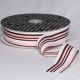 Striped 1.5 inch 55 yards White/Pink/Brown Woven Grosgrain