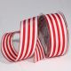 French Wired Stripes 1.6 Inch 27 Yards  Red