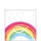 Rainbow White Cocktail Napkin