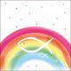 Rainbow White Lunch Napkin
