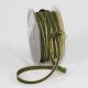 Gold Wired Taffeta Ribbon 3/8 Inch 54 Yards Forest Green