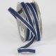 Silver Wired Taffeta Ribbon 3/8 Inch 54 Yards Navy