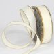 Gold Wired Taffeta Ribbon 1 Inch 27 Yards Ivory