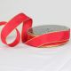 Gold Wired Taffeta Ribbon 1 Inch 27 Yards Scarlet Red