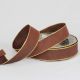 Gold Wired Taffeta Ribbon 1 Inch 27 Yards Chocolate