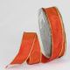 Gold Wired Taffeta Ribbon 1 Inch 27 Yards Copper
