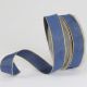 Gold Wired Taffeta Ribbon 1 Inch 27 Yards Navy Blue