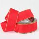 Gold Wired Taffeta Ribbon 1.5 Inch 27 Yards Red