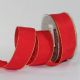 Gold Wired Taffeta Ribbon 1.5 Inch 27 Yards Scarlet Red