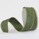 Gold Wired Taffeta Ribbon 1.5 Inch 27 Yards Forest Green