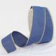 Gold Wired Taffeta Ribbon 1.5 Inch 27 Yards Navy Blue