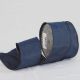 French Wired Taffeta Ribbon 2.5 Inch 27 Yards Navy Blue