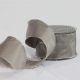 Silver Wired Taffeta Ribbon 2.5 Inch 27 Yards Silver Grey